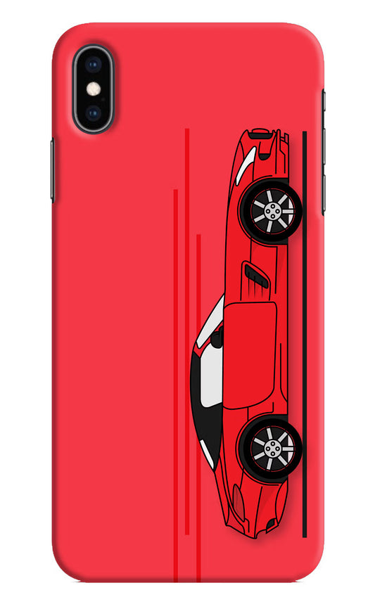 Red Velocity iPhone XS Max Hard Case Back Cover by Casekaro