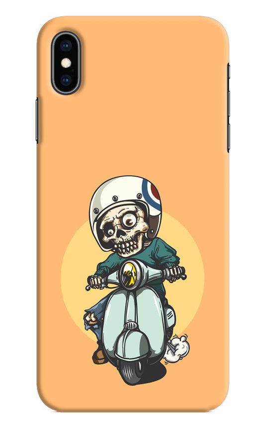 Undead Biker iPhone XS Max Hard Case Back Cover by Casekaro