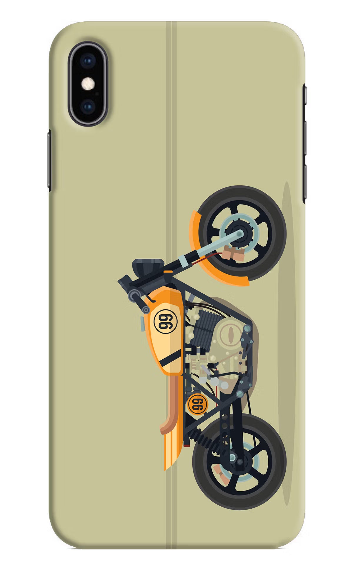 Vertical Speedster iPhone XS Max Hard Case Back Cover by Casekaro