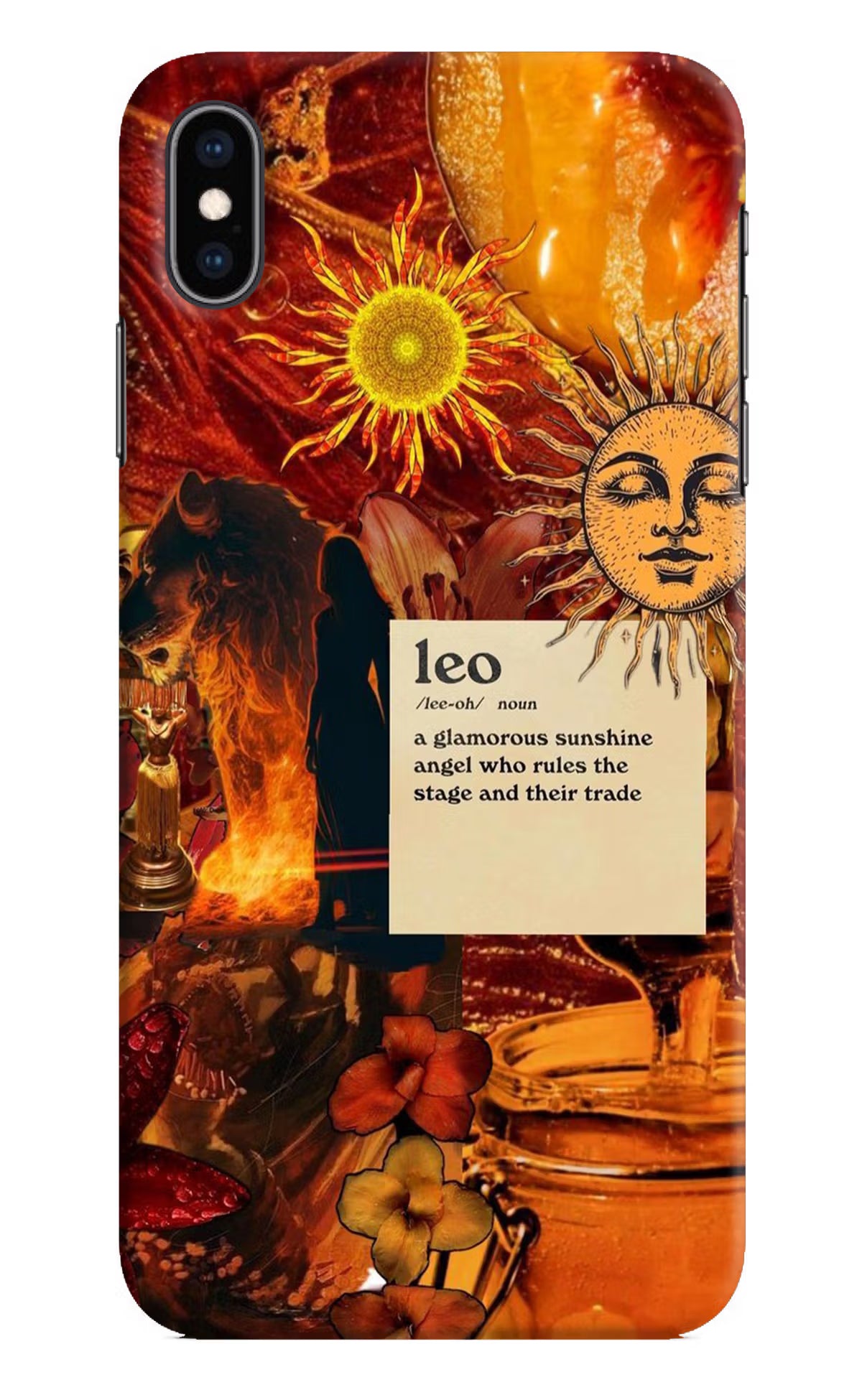 Leo Zodiac iPhone XS Max Hard Case Back Cover by Casekaro