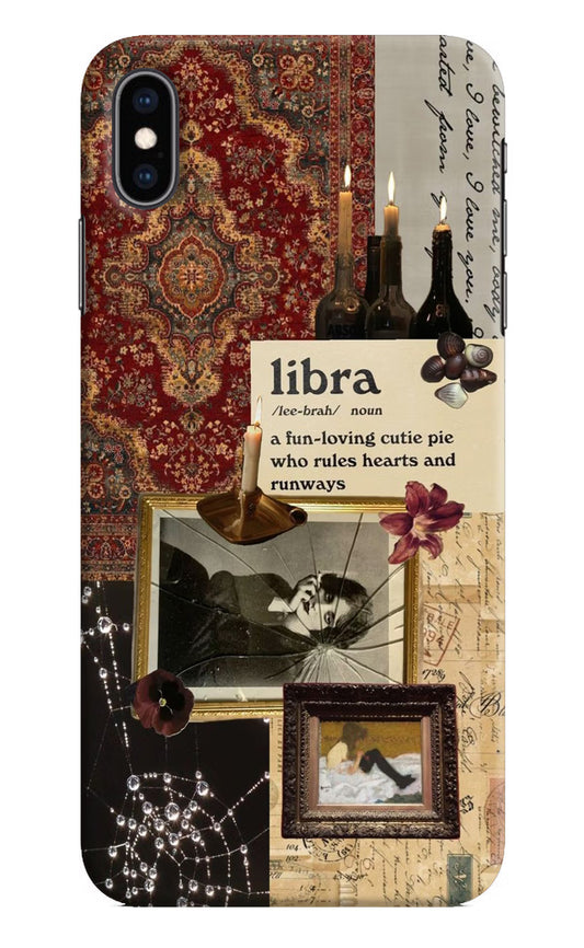 Libra Zodiac iPhone XS Max Hard Case Back Cover by Casekaro