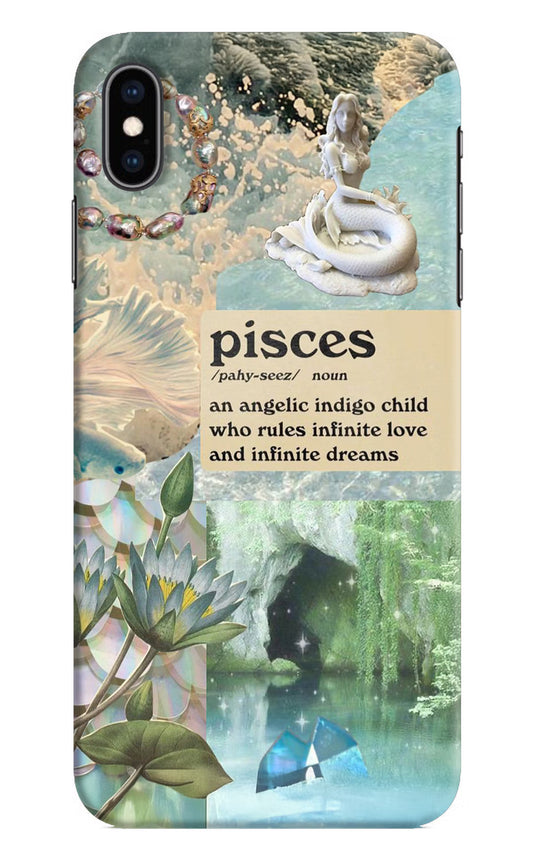 Pisces Zodiac iPhone XS Max Hard Case Back Cover by Casekaro