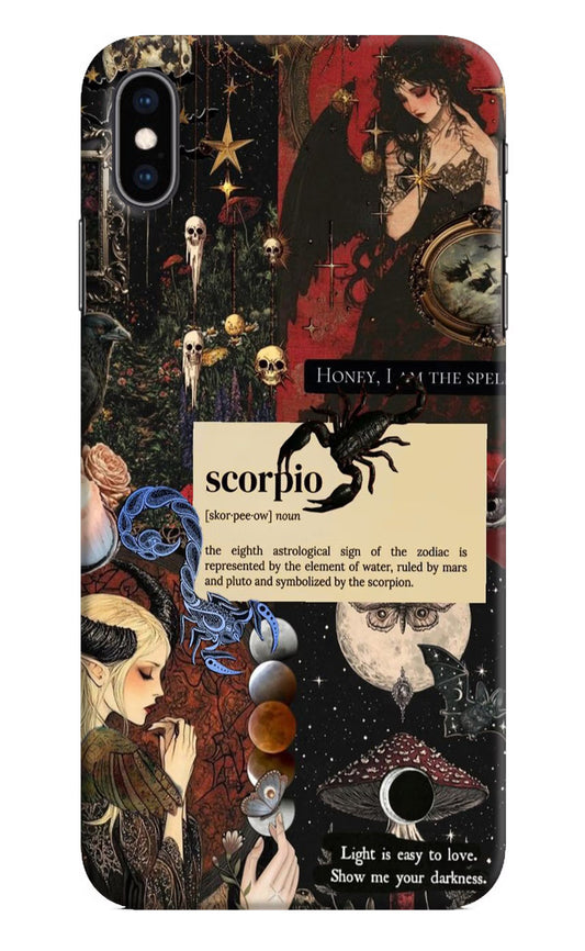 Scorpio Zodiac iPhone XS Max Hard Case Back Cover by Casekaro