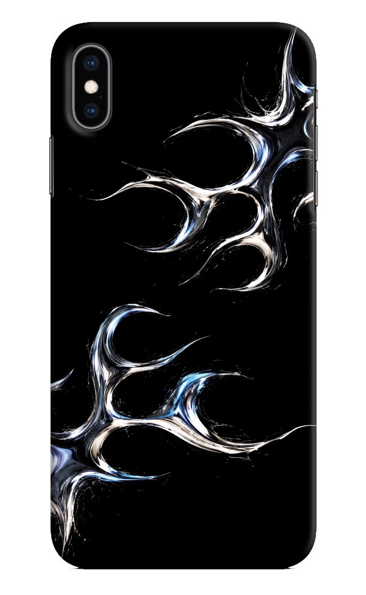 Chrome Tribal iPhone XS Max Hard Case Back Cover by Casekaro