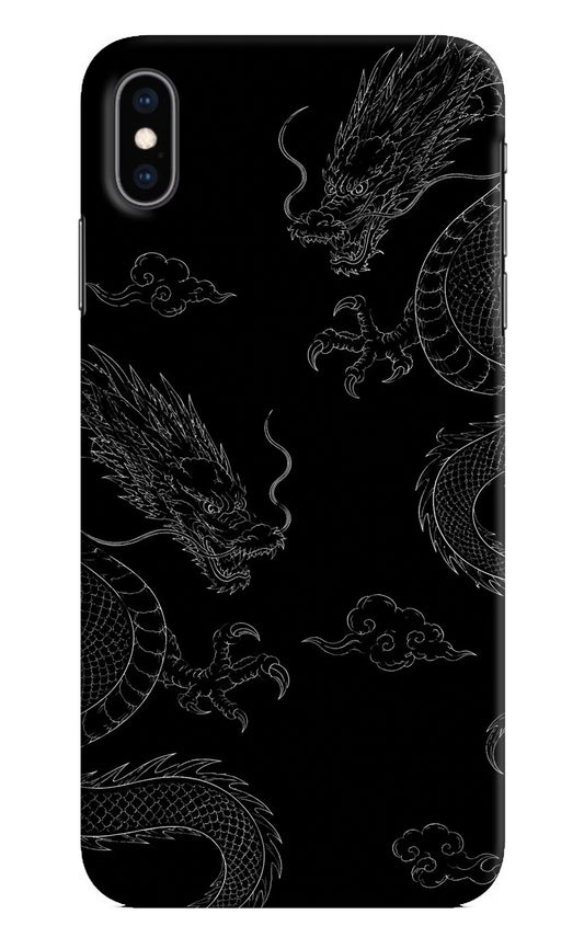 Twin Dragons iPhone XS Max Hard Case Back Cover by Casekaro