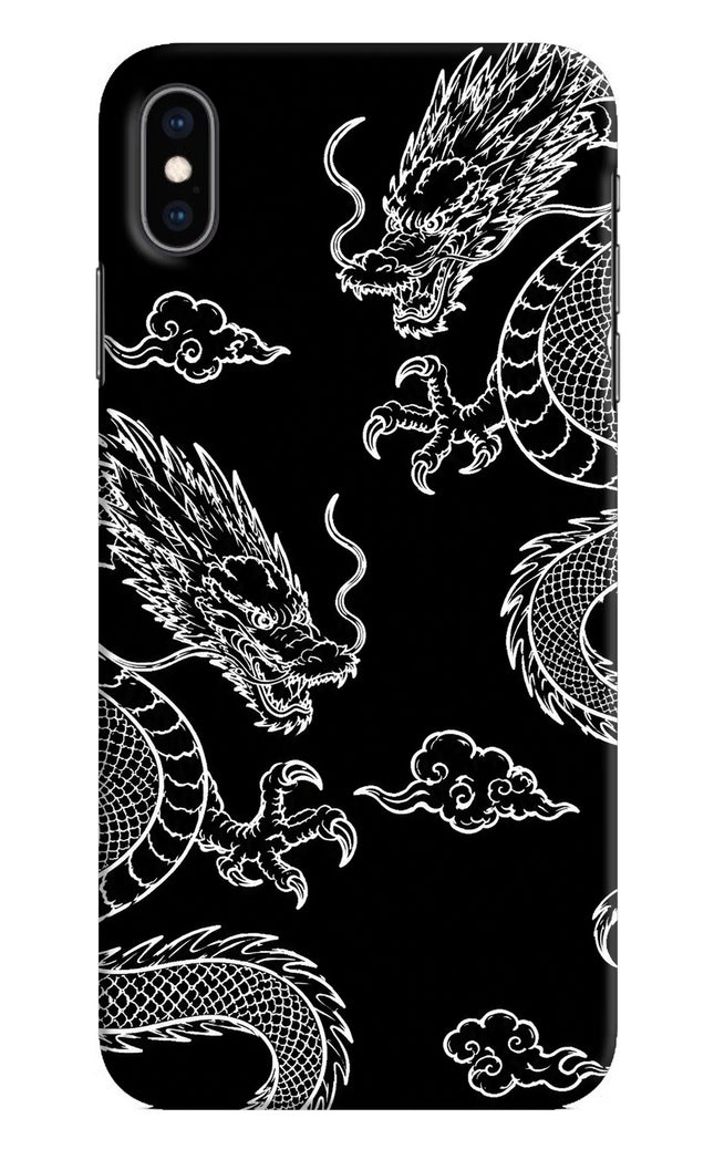 Twin Dragons iPhone XS Max Hard Case Back Cover by Casekaro