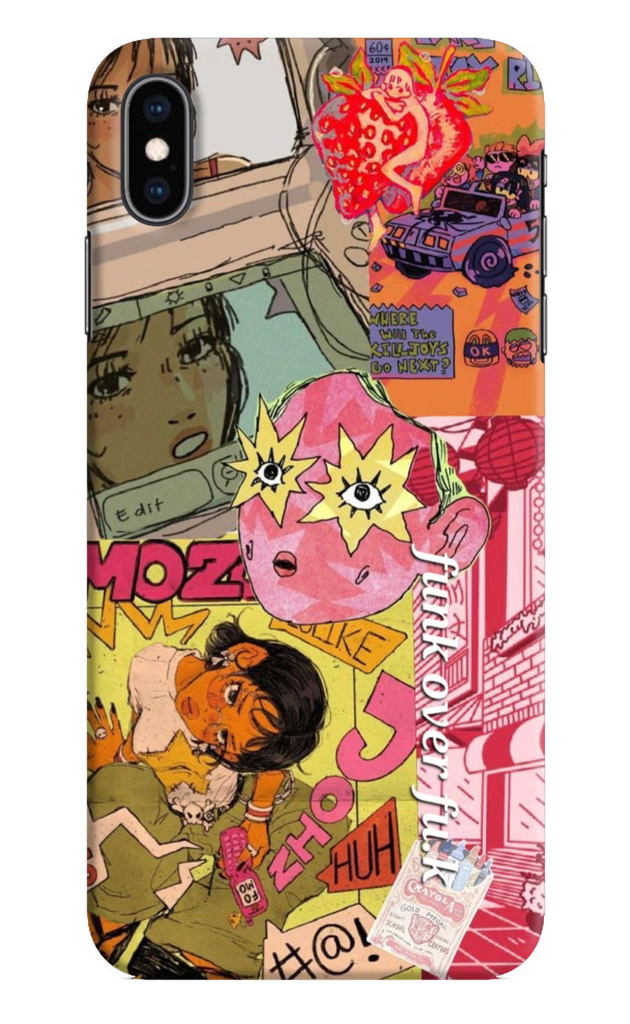Funkover iPhone XS Max Back Cover, Hard case
