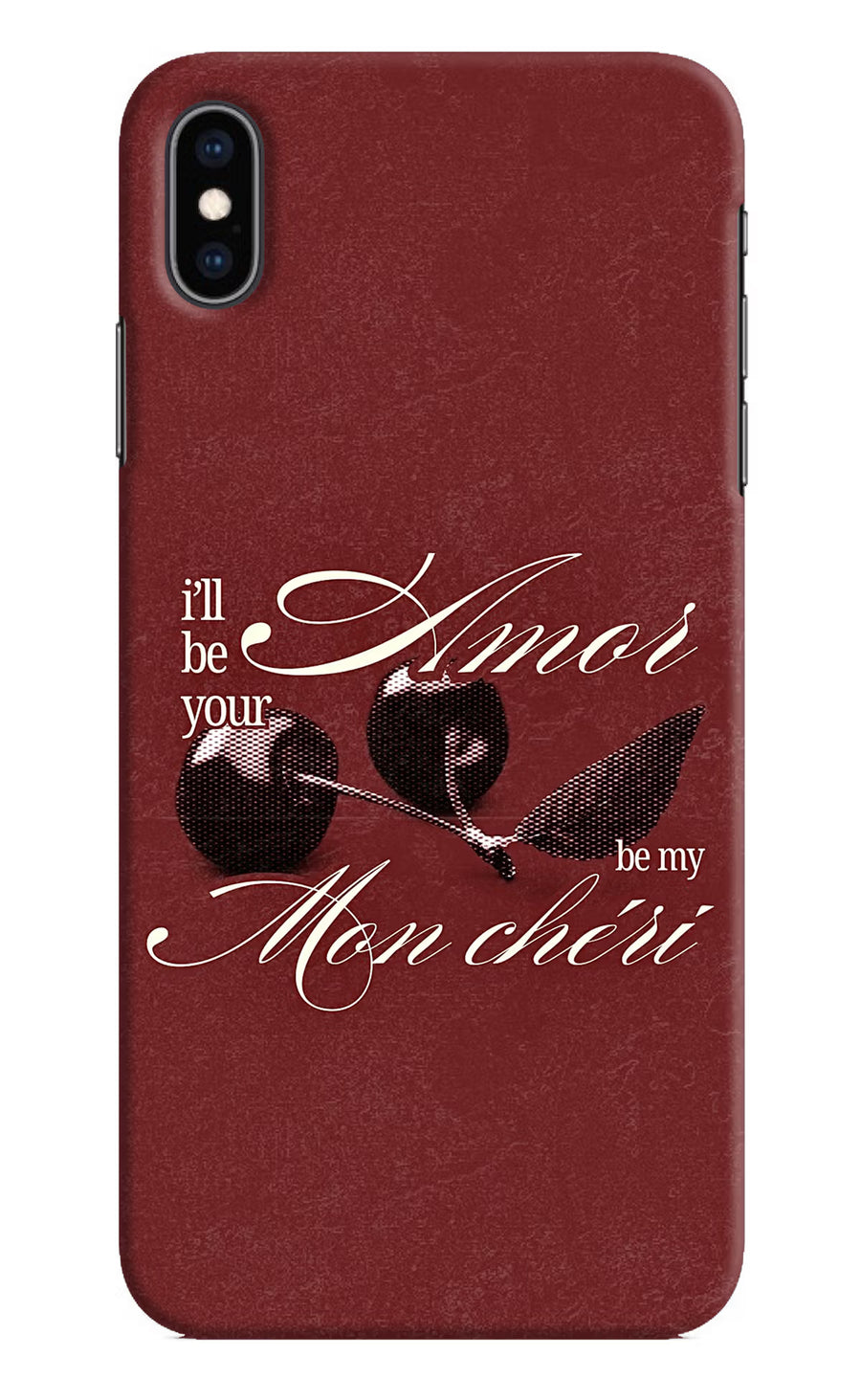 Velvet Cherry iPhone XS Max Back Cover, Hard case