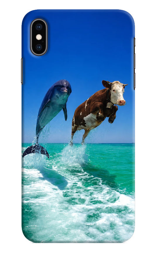 Dolphin vs Cow iPhone XS Max Hard Case Back Cover by Casekaro