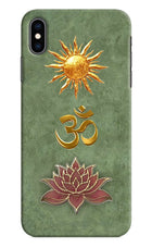 Om & Lotus iPhone XS Max Back Cover