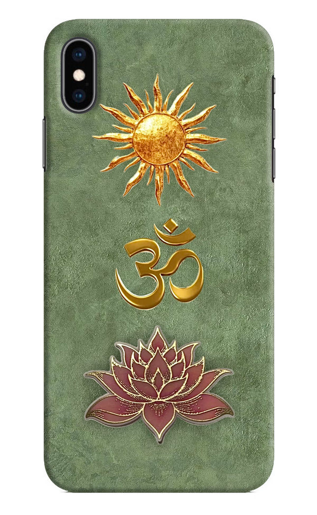 Om & Lotus iPhone XS Max Back Cover