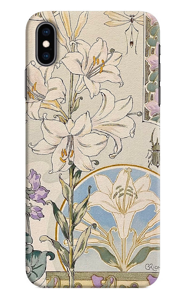 White Lily iPhone XS Max Hard Case Back Cover by Casekaro