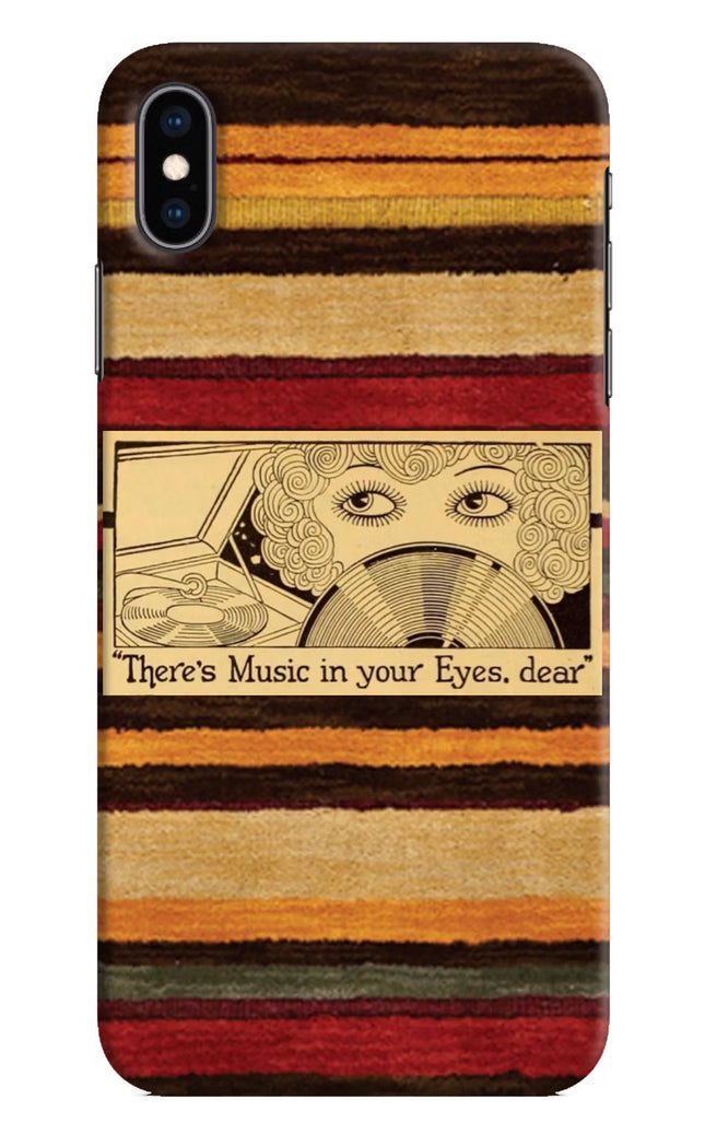 Vinyl Stripes iPhone XS Max Hard Case Back Cover by Casekaro