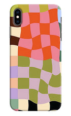 Wavy Grid iPhone XS Max Hard Case Back Cover by Casekaro