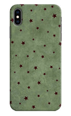 Green Stars iPhone XS Max Hard Case Back Cover by Casekaro