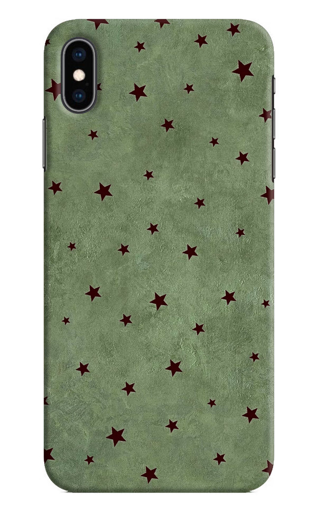 Green Stars iPhone XS Max Hard Case Back Cover by Casekaro