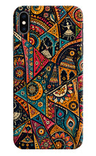 Folk Print iPhone XS Max Back Cover