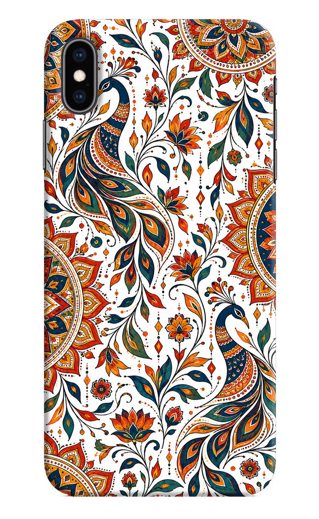 White Mayura iPhone XS Max Hard Case Back Cover by Casekaro