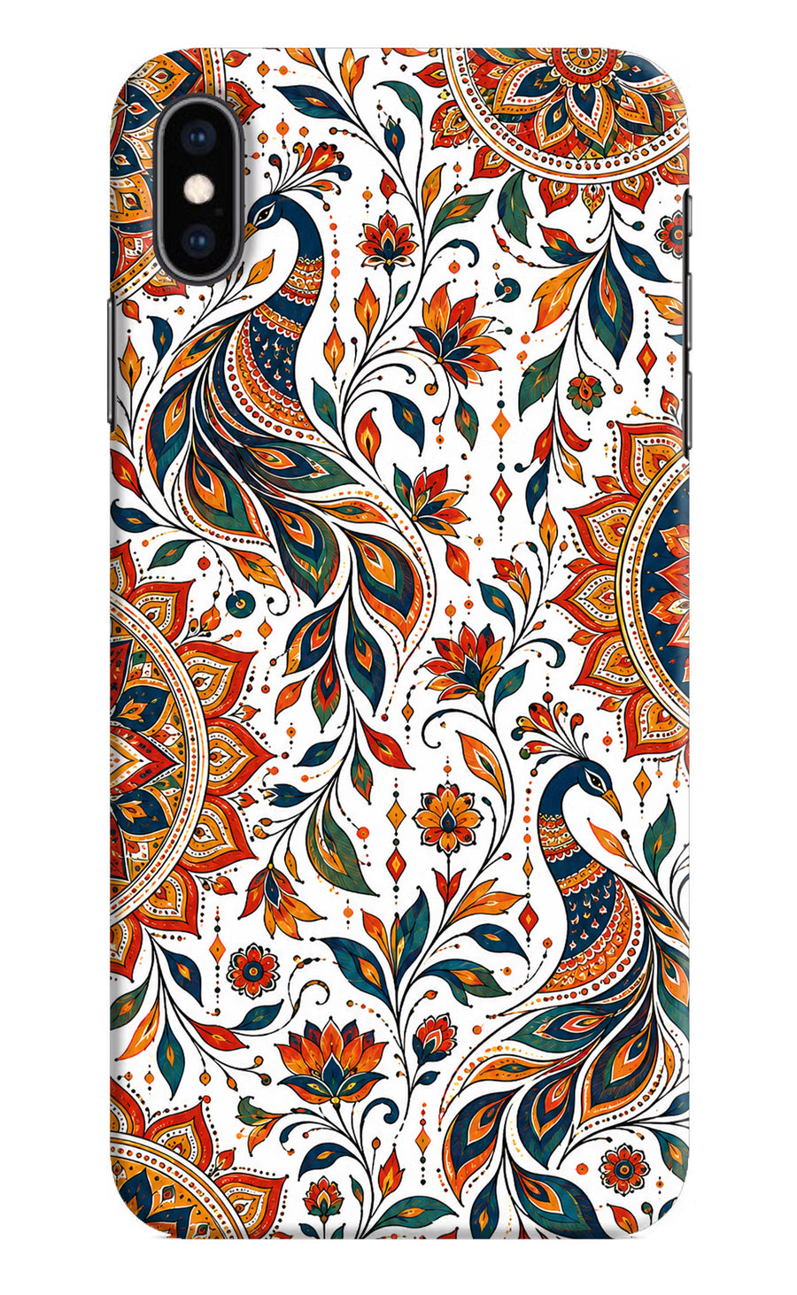 White Mayura iPhone XS Max Back Cover, Hard case