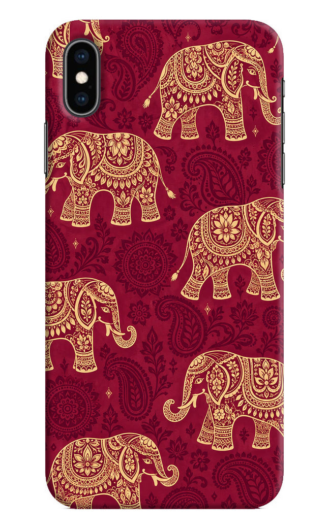 Maroon Elephant iPhone XS Max Hard Case Back Cover by Casekaro