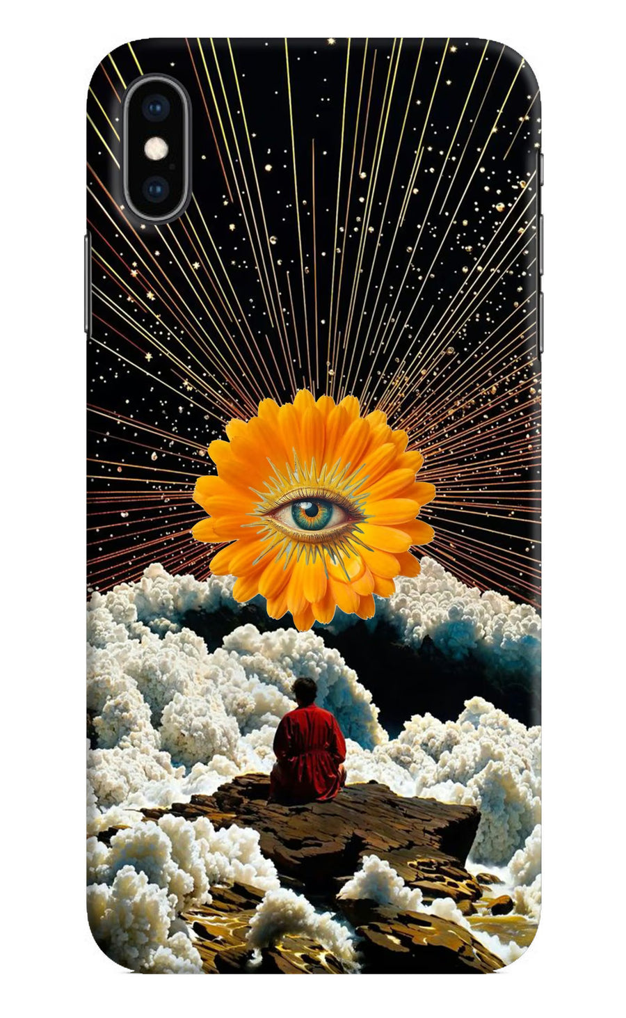 Cosmic Flower iPhone XS Max Back Cover, Hard case