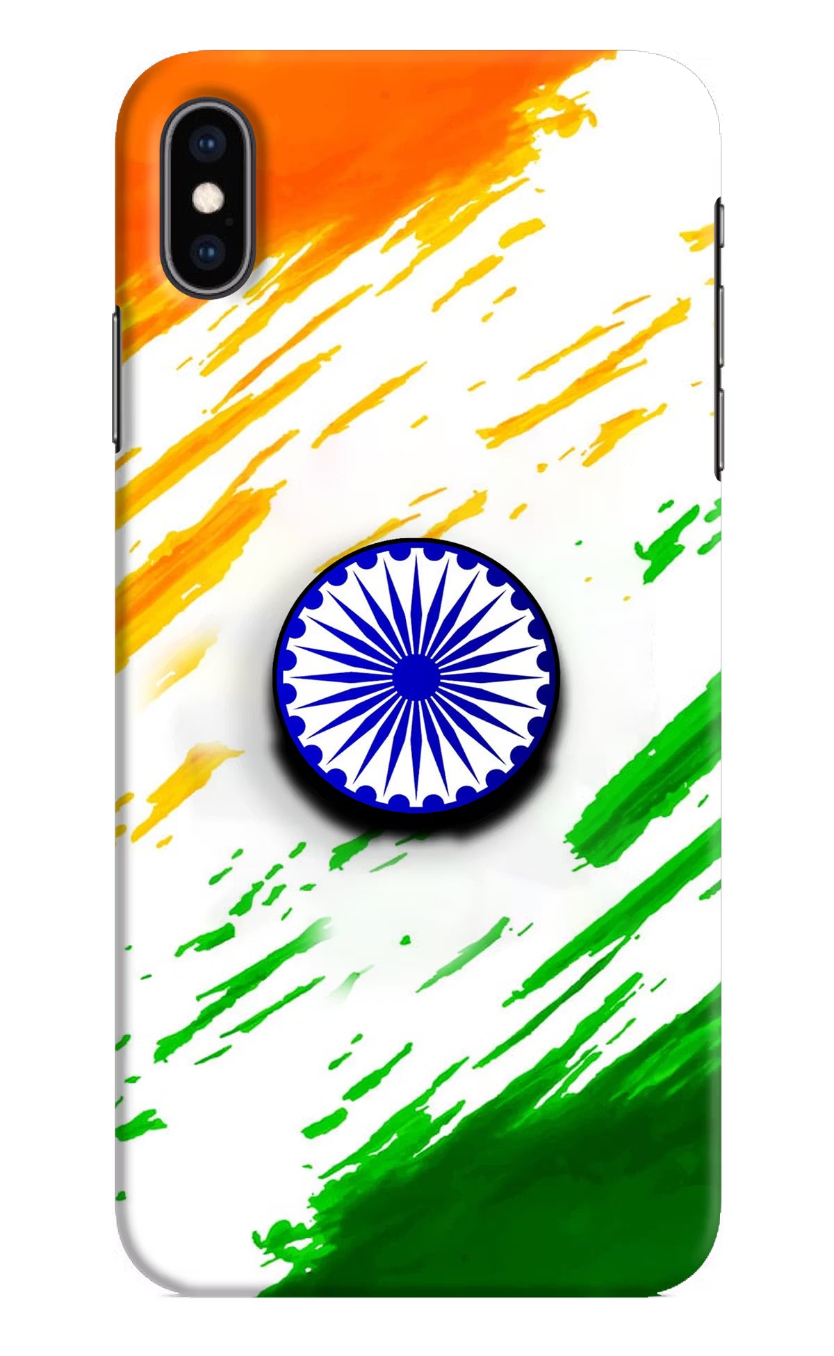 Indian Flag Ashoka Chakra iPhone XS Max Pop Case by Casekaro