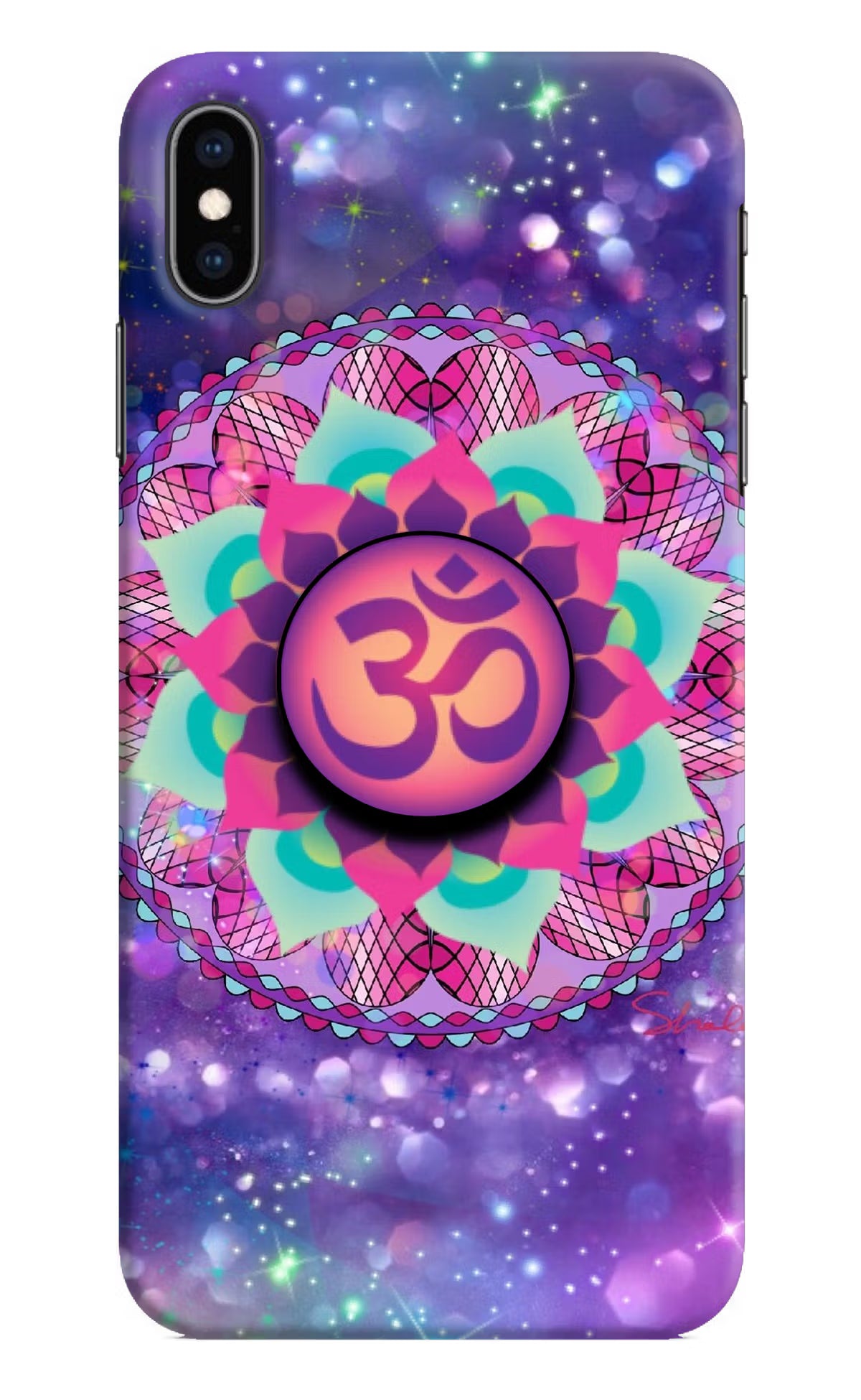 Om Purple iPhone XS Max Pop Case by Casekaro