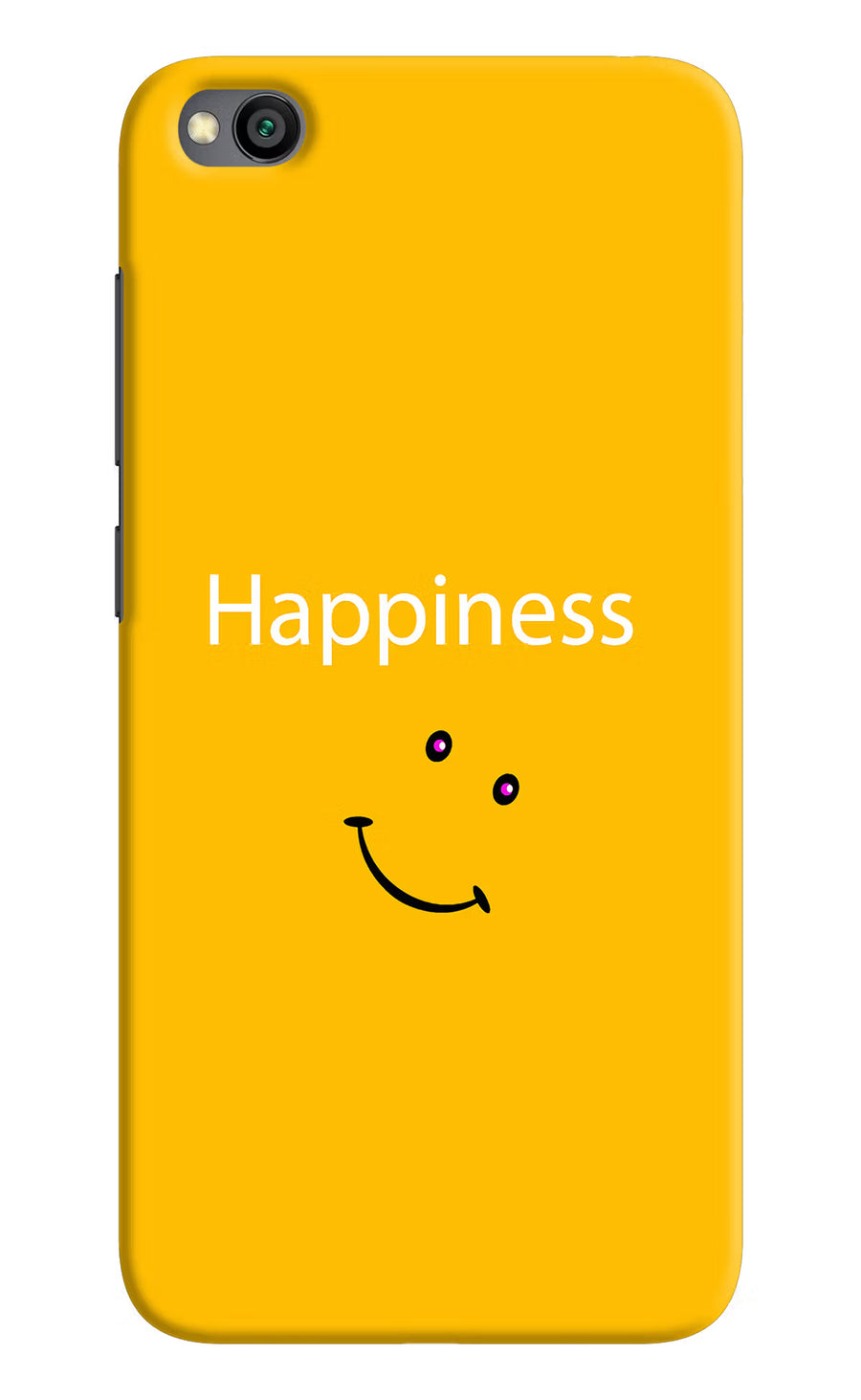 Happiness With Smiley Redmi Go Back Cover, Hard case