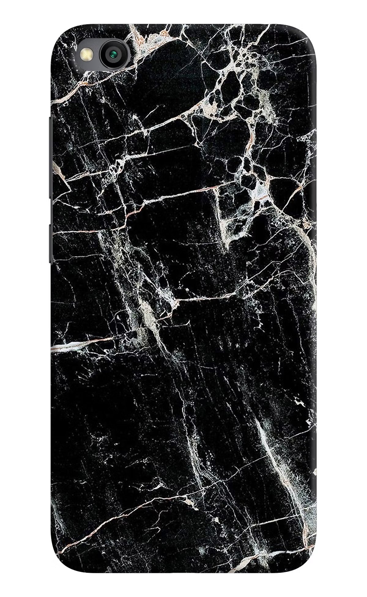 Black Marble Texture Redmi Go Hard Case Back Cover by Casekaro