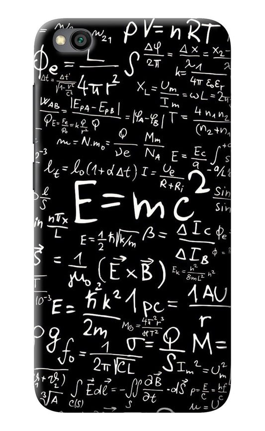 Physics Albert Einstein Formula Redmi Go Back Cover