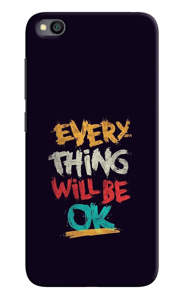Everything Will Be Ok Redmi Go Hard Case Back Cover by Casekaro