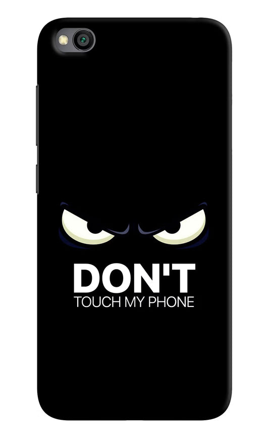 Don'T Touch My Phone Redmi Go Hard Case Back Cover by Casekaro
