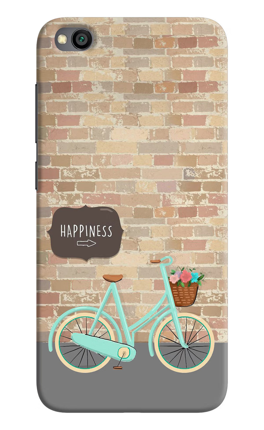 Happiness Artwork Redmi Go Back Cover, Hard case