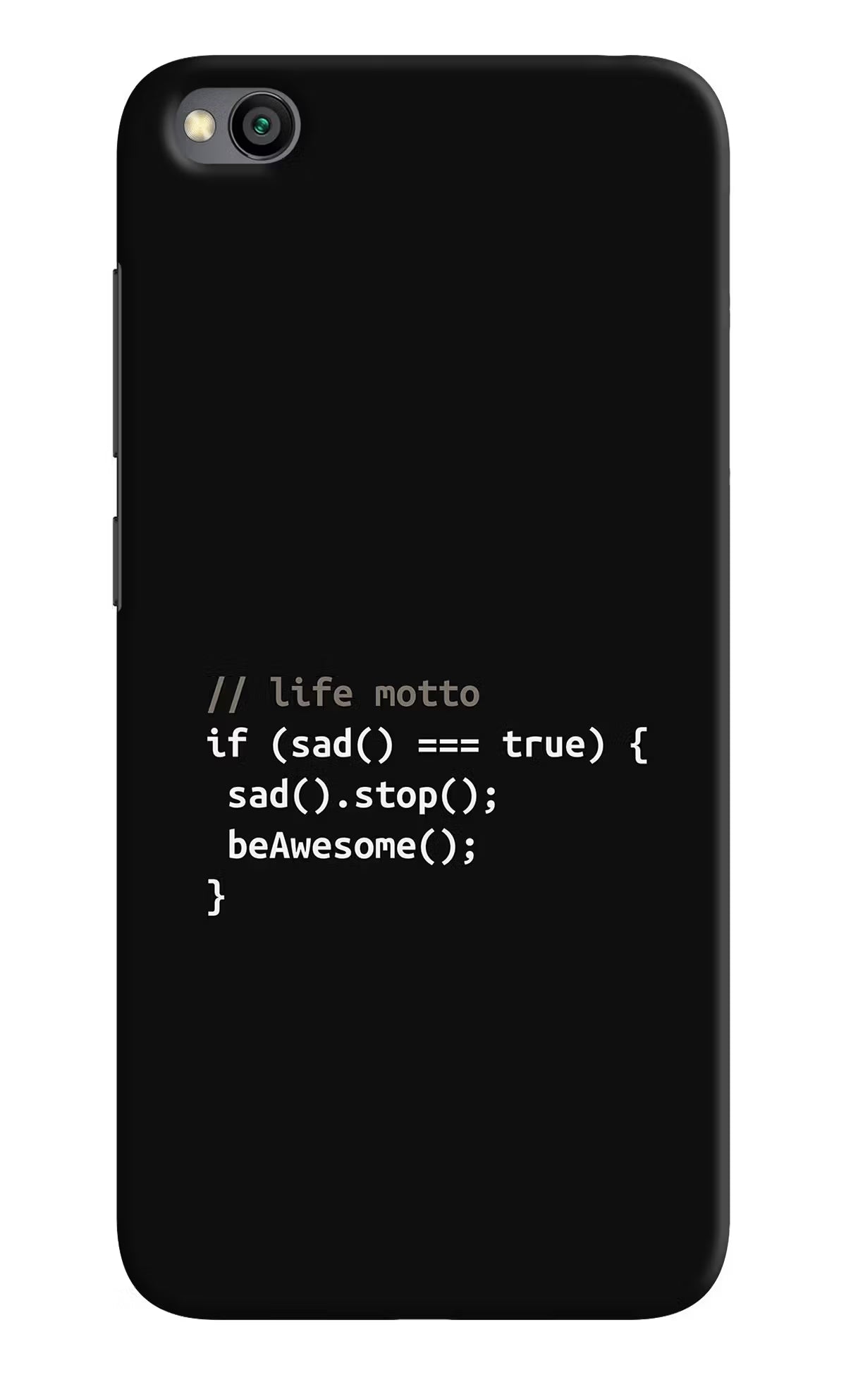 Life Motto Code Redmi Go Hard Case Back Cover by Casekaro