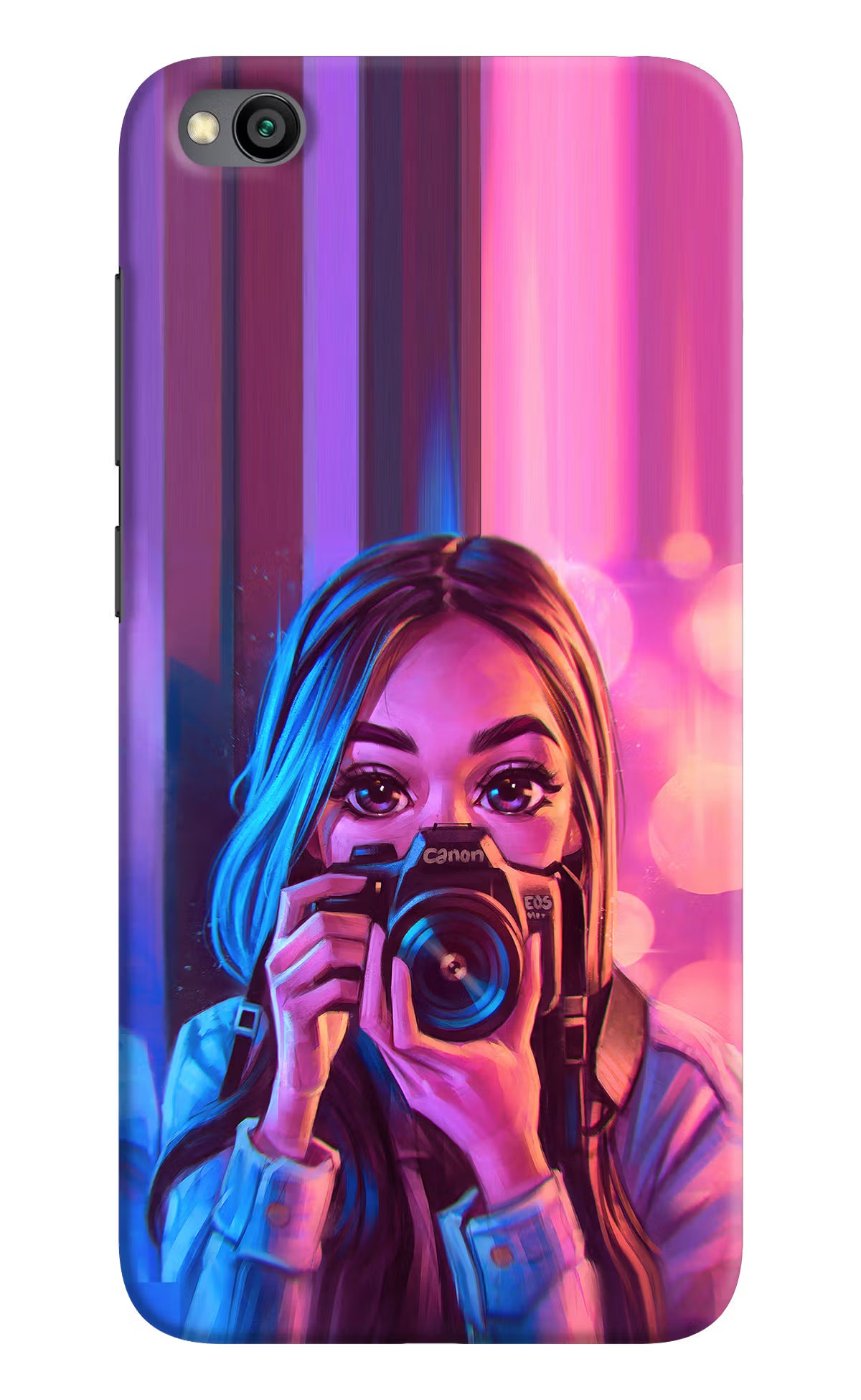 Girl Photographer Redmi Go Hard Case Back Cover by Casekaro