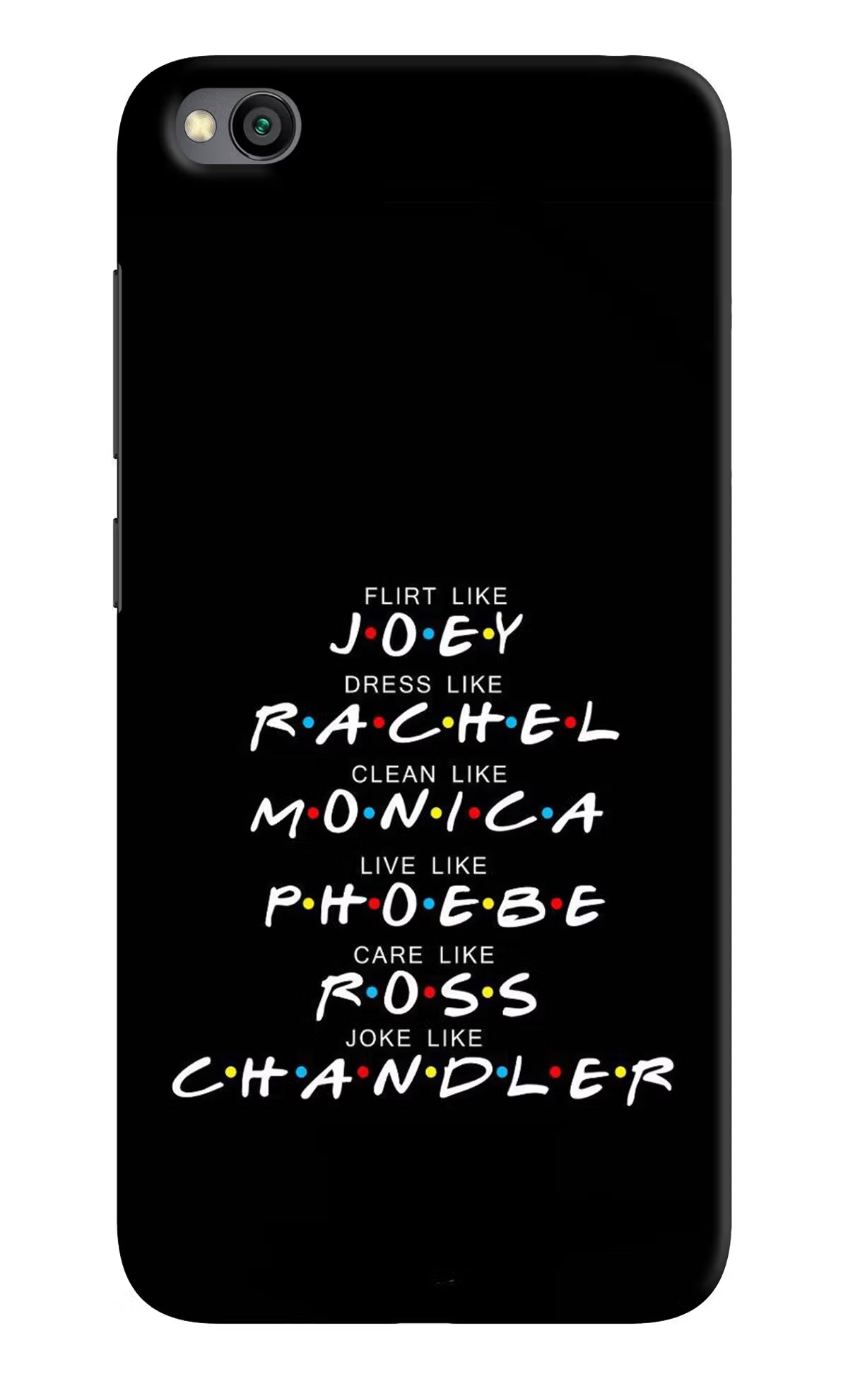 FRIENDS Character Redmi Go Hard Case Back Cover by Casekaro