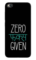 Zero Fucks Given Redmi Go Hard Case Back Cover by Casekaro