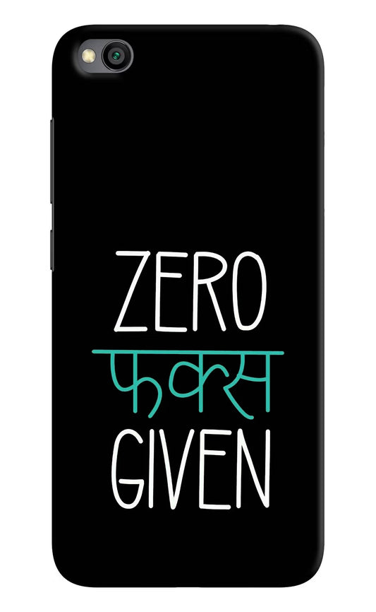 Zero Fucks Given Redmi Go Hard Case Back Cover by Casekaro
