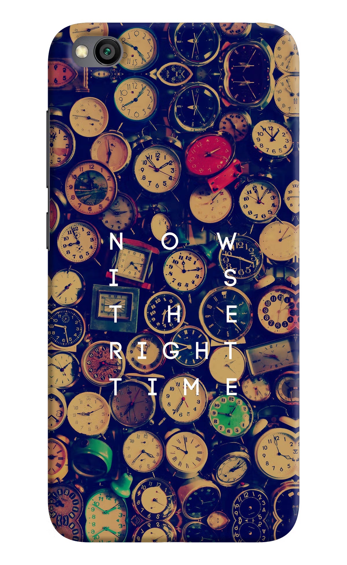 Now is the Right Time Quote Redmi Go Hard Case Back Cover by Casekaro