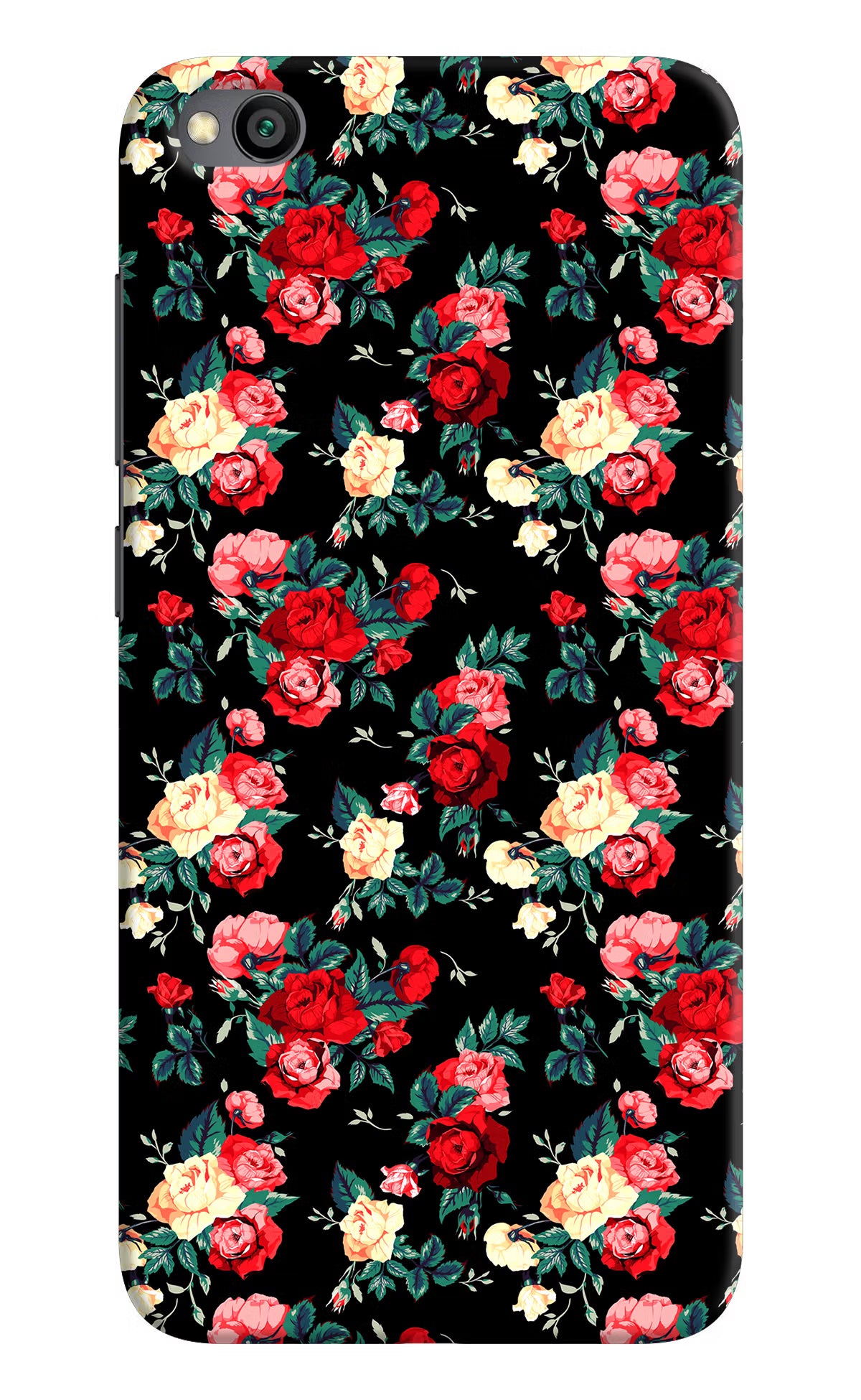 Rose Pattern Redmi Go Hard Case Back Cover by Casekaro