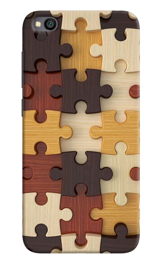 Wooden Puzzle Redmi Go Hard Case Back Cover by Casekaro