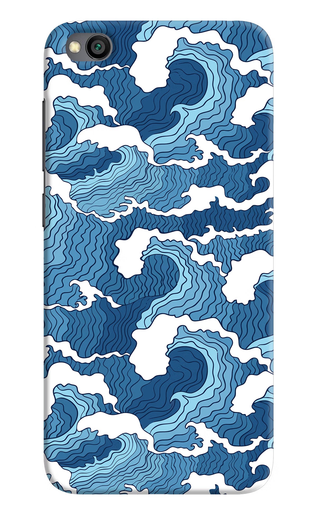 Blue Waves Redmi Go Hard Case Back Cover by Casekaro