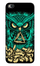 Green Owl Redmi Go Hard Case Back Cover by Casekaro