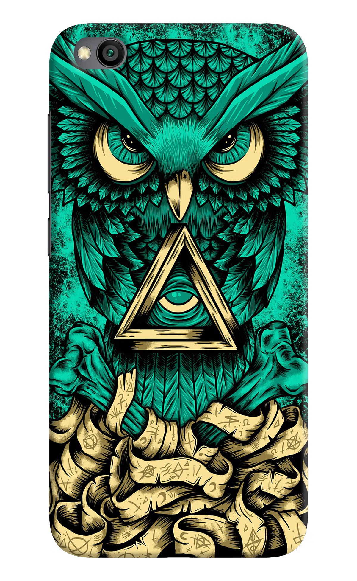 Green Owl Redmi Go Hard Case Back Cover by Casekaro