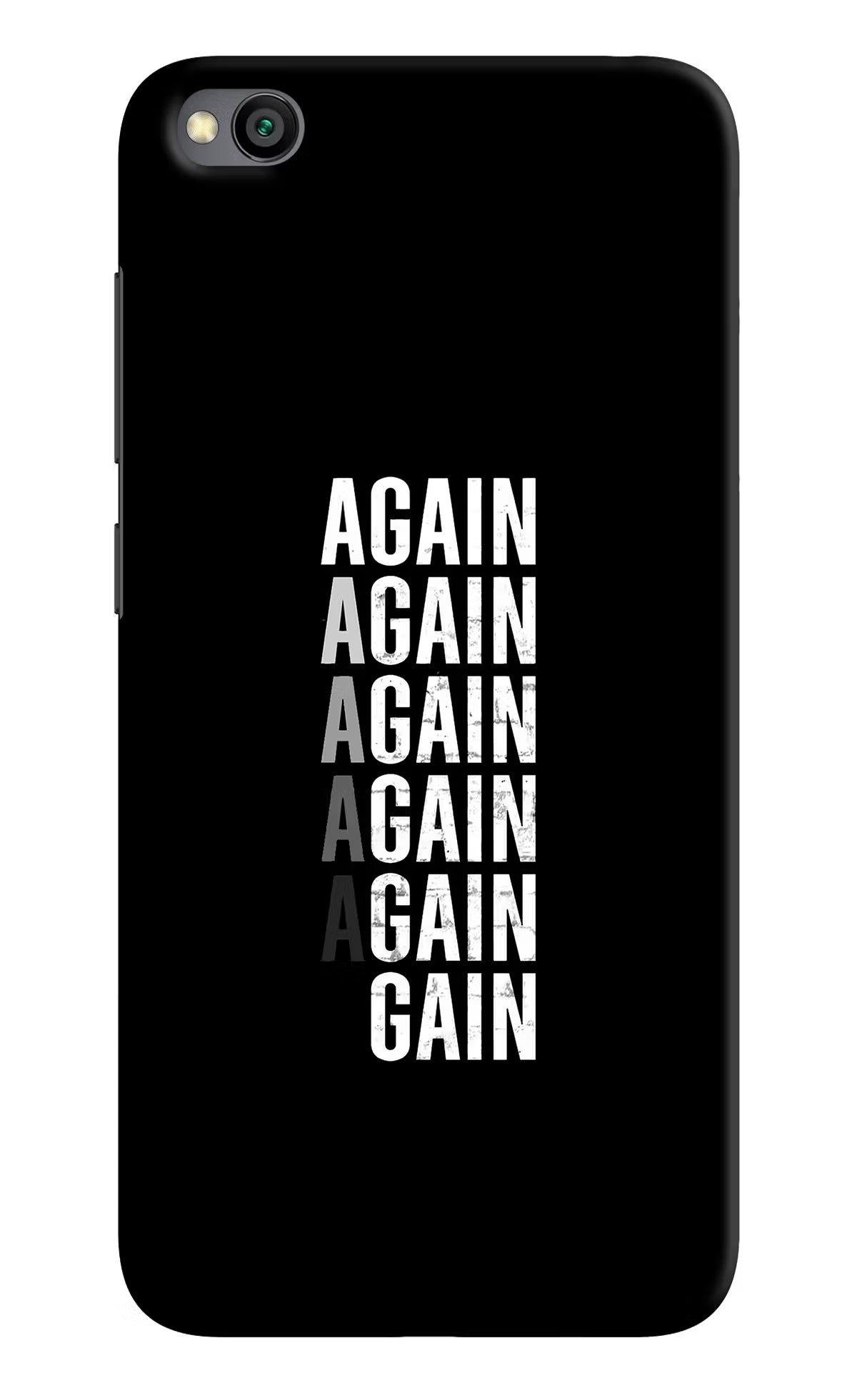 Again Again Gain Redmi Go Hard Case Back Cover by Casekaro