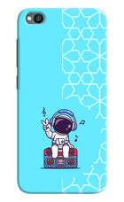Cute Astronaut Chilling Redmi Go Hard Case Back Cover by Casekaro