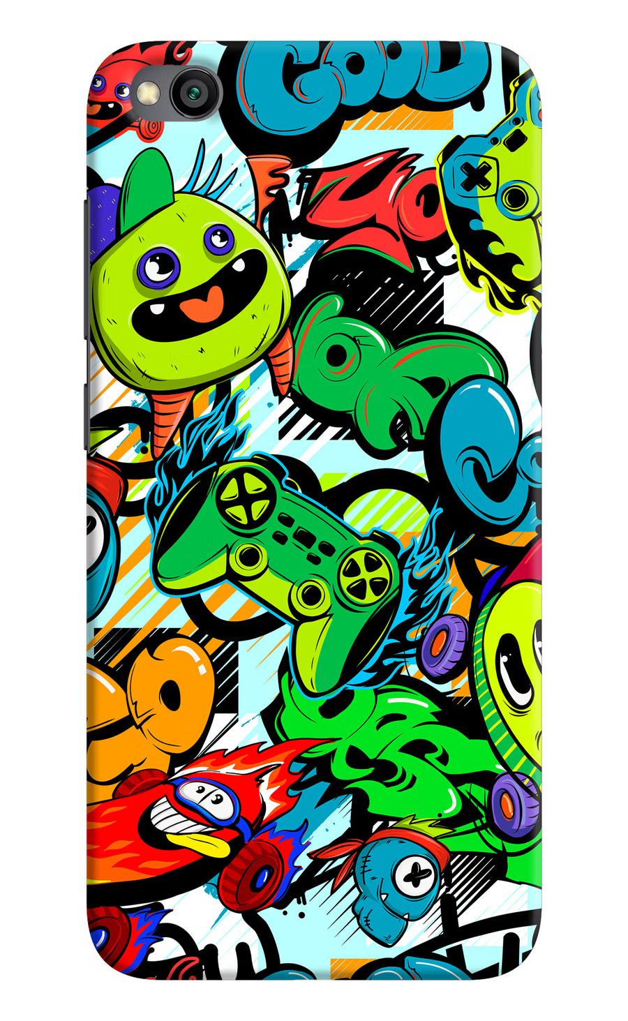 Game Doodle Redmi Go Back Cover, Hard case