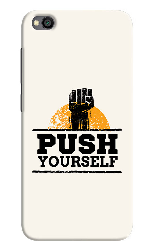 Push Yourself Redmi Go Hard Case Back Cover by Casekaro