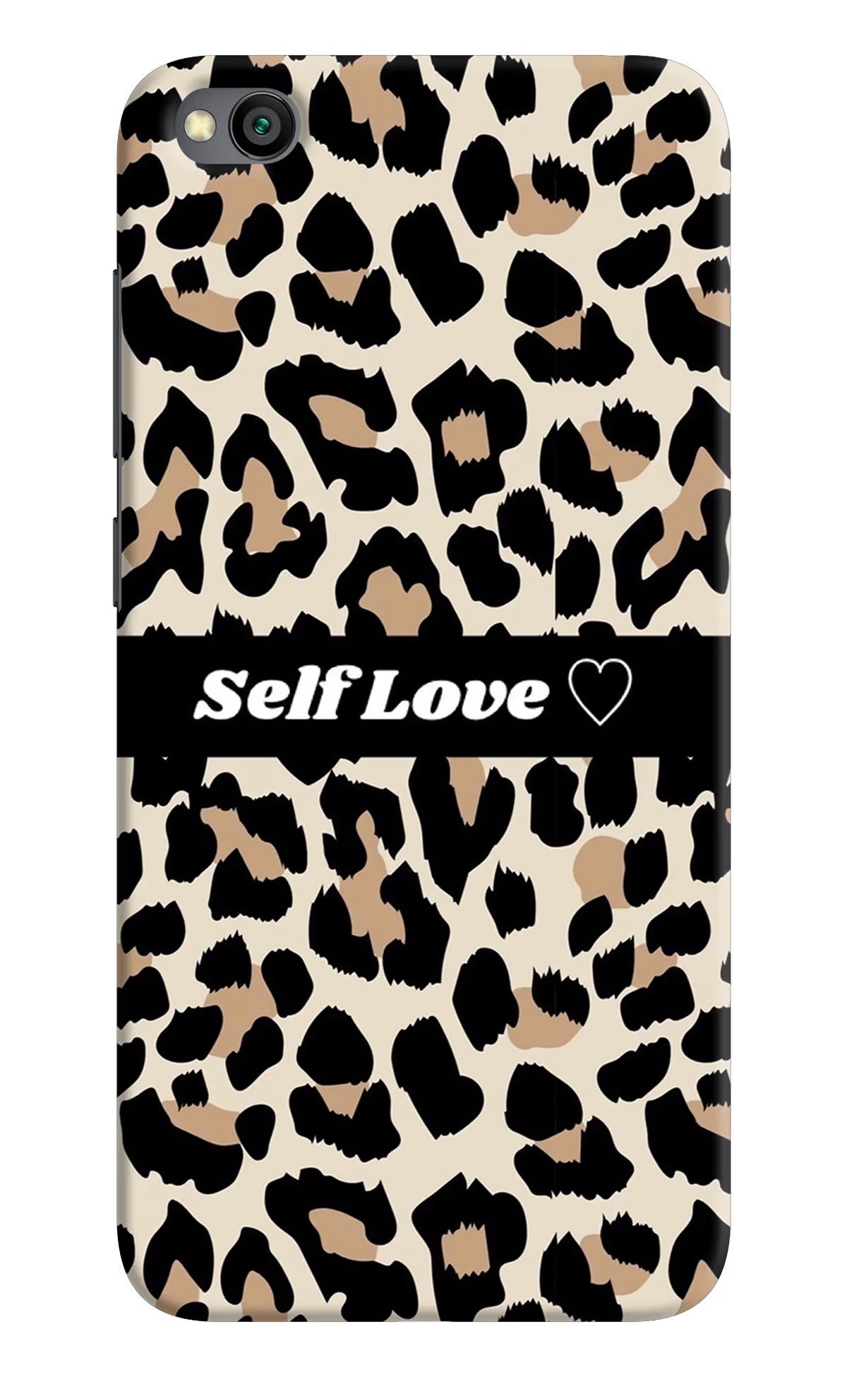 Leopard Print Self Love Redmi Go Hard Case Back Cover by Casekaro