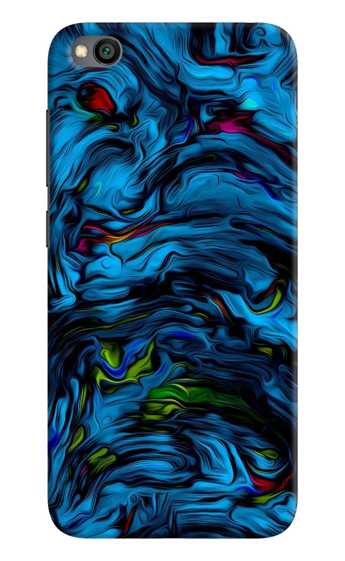 Dark Blue Abstract Redmi Go Back Cover